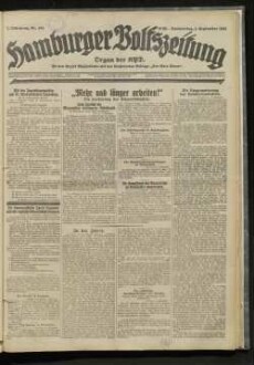 Hamburger Volkszeitung : kommunistische Tageszeitung für Hamburg und Umgebung