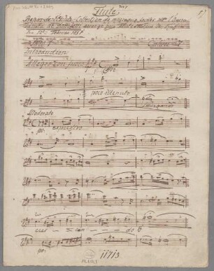 Repos de l'etude. 7 - 3 Potpourris; fl; HenK WoO 114/7 - BSB Mus.Schott.Ha 12609