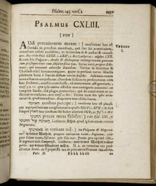 Psalmus CXLIII.