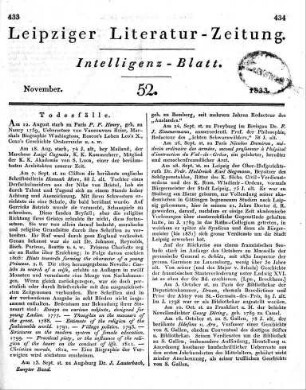 1833-11 : 52. Stück
