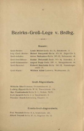 Bezirks-Groß-Loge v. Brdbg.