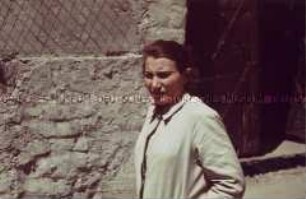 Frau im jüdischen Viertel von Lublin