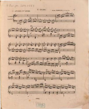 25 etudes composées pour le piano, 3. Op. 134