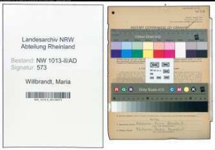 Entnazifizierung Maria Willbrandt , geb. 27.03.1892 ()