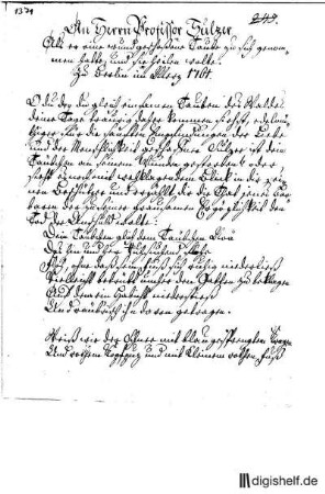 1371: Brief von Anna Louisa Karsch an Johann Georg Sulzer