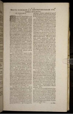 Brevis Dubiorum Et Controversiarum Utiliorum Declaratio.