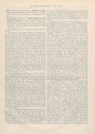 7-10 [Rezension] Drouven, G., Die Reformation in der Cölnischen Kirchenprovinz zur Zeit des Erzbischofes und Kurfürsten Hermann V., Graf zu Wied