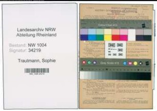 Entnazifizierung Sophie Trautmann , geb. 28.11.1906 (Hausgehilfin)