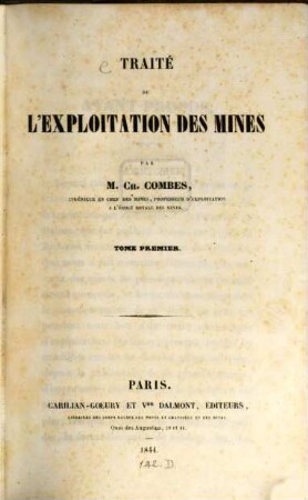 Traité de l'exploitation des mines, 1