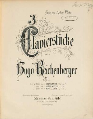 3 Clavierstücke : Op. 1, 3. Novellette