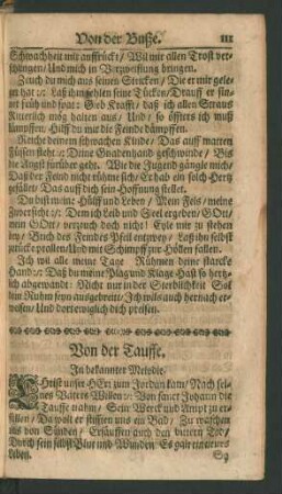 Von der Tauffe.