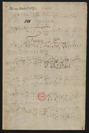 Capriccios; cemb; E-Dur; BWV 993 : Capriccio in honorem Johann Christoph Bachii