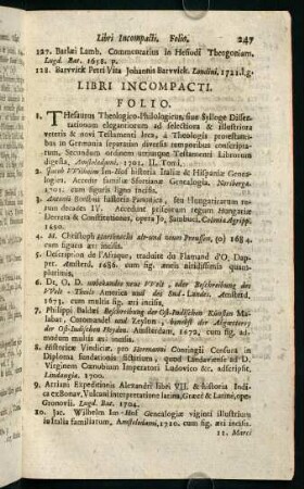 247-255, Libri Incompacti.