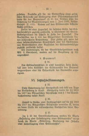 VI. Schlußbestimmungen
