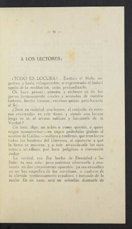 A los lectores