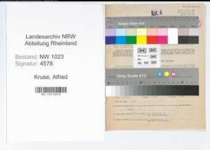 Entnazifizierung Alfred Kruse , geb. 12.03.1888 (Techn.Beamter)