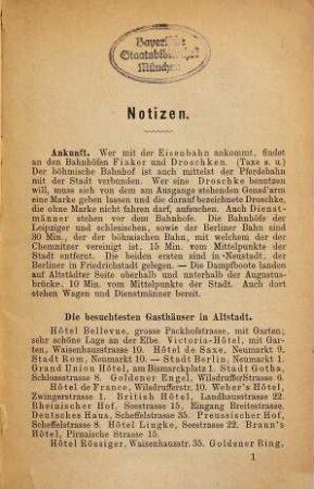 Dresden und seine Umgebungen : Ein Führer f. Reisende. Mit Pl. v. Dresden u. Kt. d. Umgegend