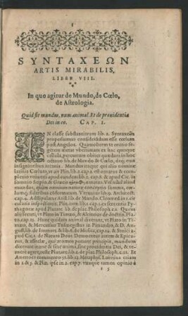 Syntaxeōn Artis Mirabilis, Liber VIII.
