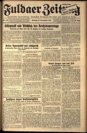 Ausgabe vom Montag, den 18. November 1935.