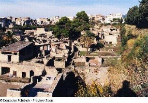 Italien. Herculaneum (Ercolano). Blick über die Stadt