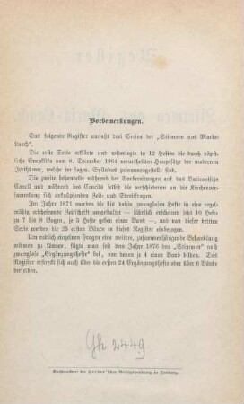 Vorbemerkungen
