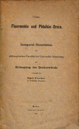 Ueber Fluorescëin und Phtalëin-Orcin