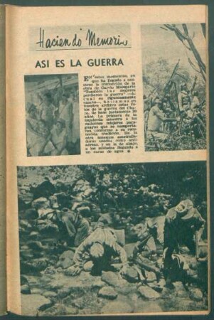 Haciendo memoria: Así es la guerra