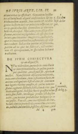 De Iuris Coniectura et an aliquid sit.