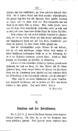 Rousseau und der Socialismus
