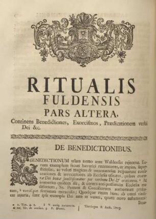 De benedictionibus.