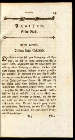 Agathon. Erstes Buch