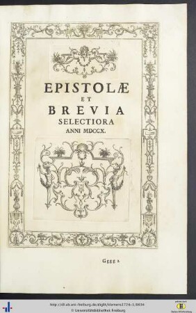 Epistolae Et Brevia Selectiora Anni MDCCX.
