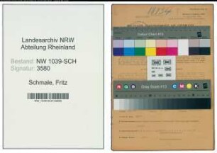 Entnazifizierung Fritz Schmale , geb. 12.04.1902 (Chemiefachmeister)