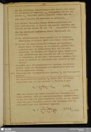16.0 Ermittlung der augenblicklichen Leistung QL bei kombiniertem Vortrieb