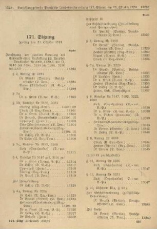 171. Sitzung. Freitag den 29. Oktober 1920