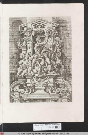 [Springbrunnen mit Mann auf einem Drachen. Band IV.]