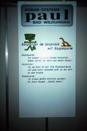 Ausputzer im Gespräch mit Regenwurm