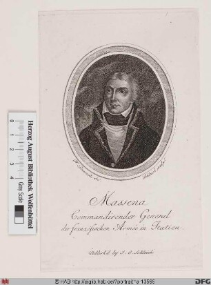 Bildnis André Masséna, 1808 duc de Rivoli, 1810 prince d'Essling