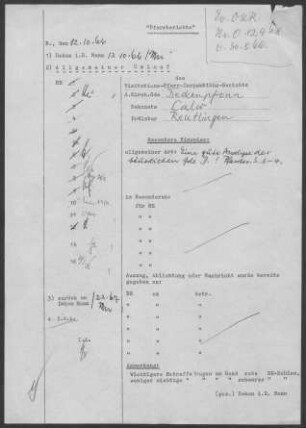Deckenpfronn: Visitationsbericht mit Pfarrbericht 1966