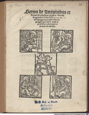 Sermo de Imaginibus et Picturis Ecclisiarum vulgaris : Heydelberge habit[us] An[n]o D[o]m[in]i. 1.5.0.2.