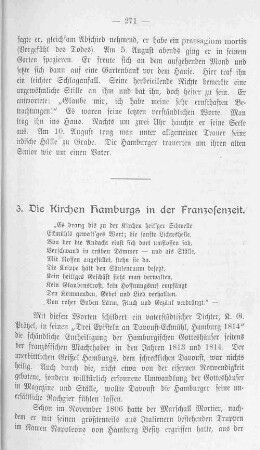 3. Die Kirchen Hamburgs in der Franzosenzeit.