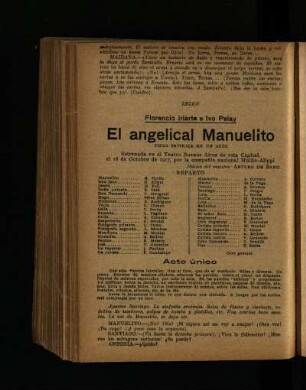 El angelical Manuelito : pieza satírica en un acto