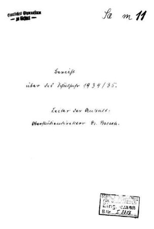 1934/35: Bericht ... - 1934/35