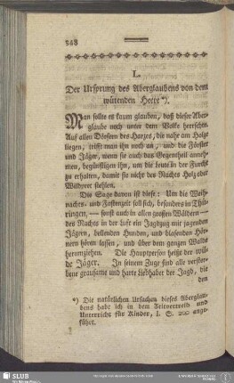 L. Der Ursprung des Aberglaubens von dem wütenden Heere