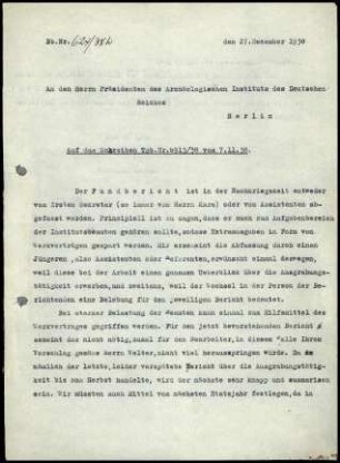 W. Wrede an M. Schede