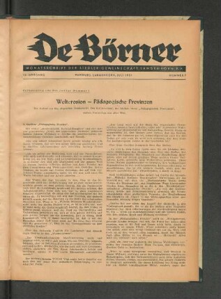16. Jahrgang, Hamburg-Langenhorn, Juli 1951, Nummer 7