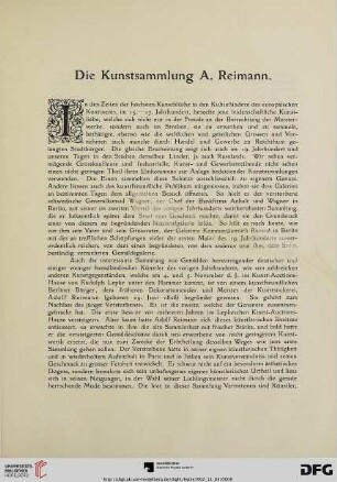 Die Kunstsammlung A. Reimann