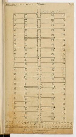 Schrebergartenkolonie Monatskonkurrenz Oktober 1918: Lageplan (1:500); Maßstabsleiste