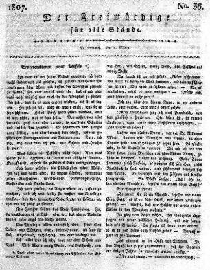 No. 36, Mittwoch, den 6. May 1807