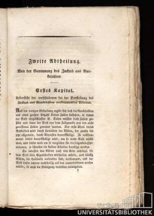 Zweite Abtheilung. Von der Gewinnung des Zuckers aus Runkelrüben